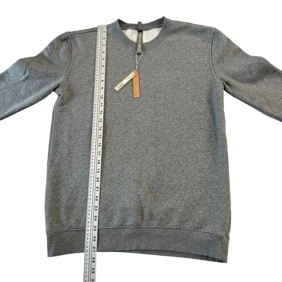 NWT SKIMS Men's Lounge Fleece Crewneck Sweatshirt Dark Heather Grey Small - Picture 6 of 8